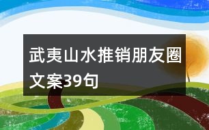 武夷山水推銷朋友圈文案39句