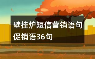 壁掛爐短信營(yíng)銷語句、促銷語36句
