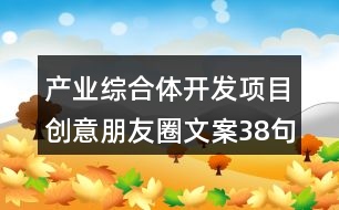 產(chǎn)業(yè)綜合體開發(fā)項目創(chuàng)意朋友圈文案38句