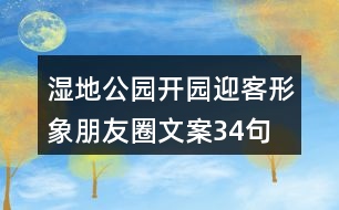 濕地公園開園迎客形象朋友圈文案34句