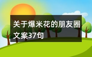 關(guān)于爆米花的朋友圈文案37句