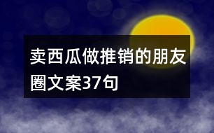 賣西瓜做推銷的朋友圈文案37句