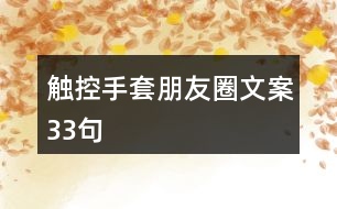 觸控手套朋友圈文案33句