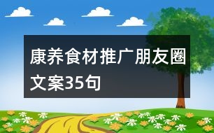 康養(yǎng)食材推廣朋友圈文案35句