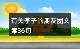 有關李子的朋友圈文案36句