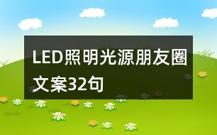 LED照明光源朋友圈文案32句