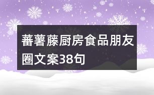 蕃薯藤?gòu)N房食品朋友圈文案38句