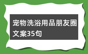 寵物洗浴用品朋友圈文案35句