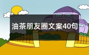 油茶朋友圈文案40句