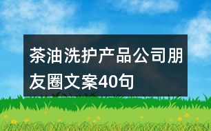 茶油洗護(hù)產(chǎn)品公司朋友圈文案40句