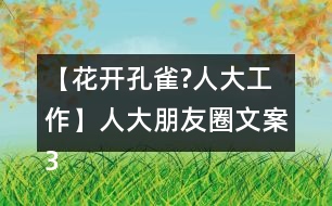 【花開孔雀?人大工作】人大朋友圈文案33句