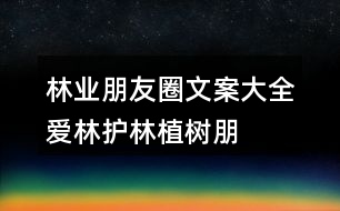 林業(yè)朋友圈文案大全：愛(ài)林、護(hù)林、植樹(shù)朋友圈文案40句