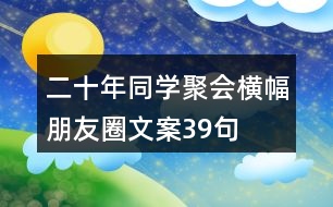 二十年同學聚會橫幅朋友圈文案39句