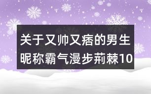 關(guān)于又帥又痞的男生昵稱(chēng)霸氣漫步荊棘100個(gè)