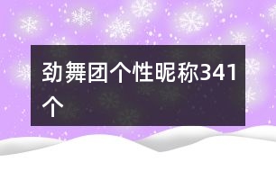 勁舞團(tuán)個(gè)性昵稱341個(gè)