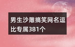 男生沙雕搞笑網名逗比專屬381個
