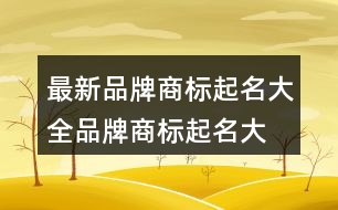 最新品牌商標(biāo)起名大全,品牌商標(biāo)起名大全421個