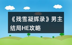 《殘雪凝輝錄》男主結局HE攻略