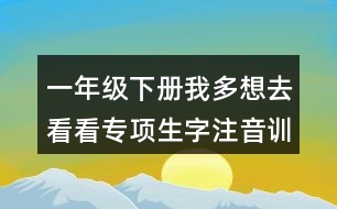 一年級下冊我多想去看看專項生字注音訓(xùn)練