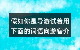 假如你是導(dǎo)游試著用下面的詞語(yǔ)向游客介紹趙州橋