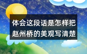 體會(huì)這段話(huà)是怎樣把趙州橋的美觀寫(xiě)清楚的