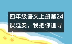 四年級(jí)語(yǔ)文上冊(cè)第24課延安，我把你追尋生字組詞與詞語(yǔ)理解