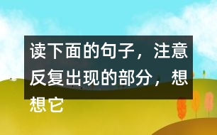 讀下面的句子，注意反復出現(xiàn)的部分，想想它們的表達效果？