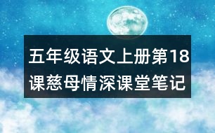 五年級語文上冊第18課慈母情深課堂筆記本課知識(shí)點(diǎn)