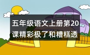 五年級語文上冊第20課精彩極了和糟糕透了課堂筆記本課知識點(diǎn)