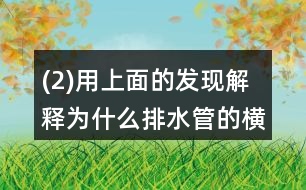 (2)用上面的發(fā)現(xiàn)解釋為什么排水管的橫截面都是圓形的。