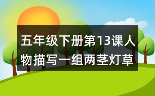 五年級下冊第13課人物描寫一組兩莖燈草課堂筆記作者簡介