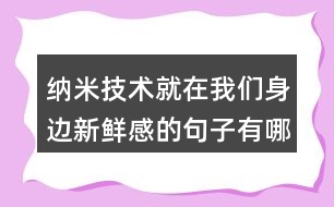 納米技術就在我們身邊新鮮感的句子有哪些