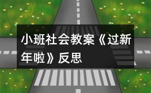 小班社會教案《過新年啦》反思