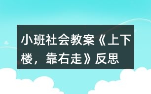 小班社會教案《上下樓，靠右走》反思