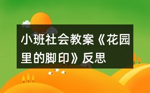 小班社會教案《花園里的腳印》反思