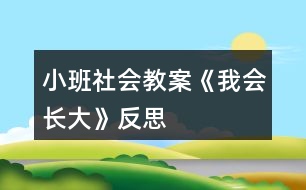 小班社會(huì)教案《我會(huì)長(zhǎng)大》反思