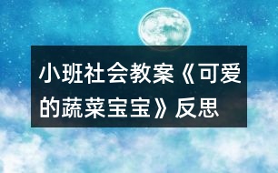 小班社會(huì)教案《可愛的蔬菜寶寶》反思
