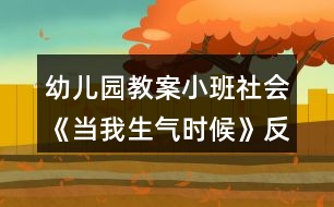 幼兒園教案小班社會《當(dāng)我生氣時候》反思