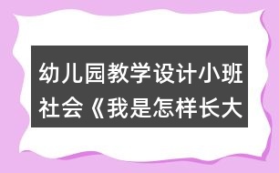 幼兒園教學(xué)設(shè)計(jì)小班社會(huì)《我是怎樣長大的》反思