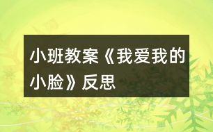 小班教案《我愛(ài)我的小臉》反思