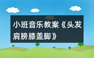 小班音樂教案《頭發(fā)、肩膀、膝蓋、腳》反思