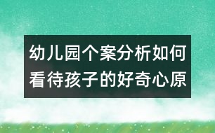 幼兒園個案分析：如何看待孩子的好奇心（原創(chuàng)）