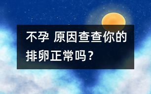 不孕 原因：查查你的排卵正常嗎？