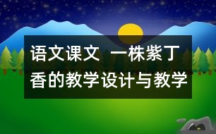 語(yǔ)文課文  一株紫丁香的教學(xué)設(shè)計(jì)與教學(xué)反思