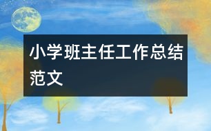 小學班主任工作總結(jié)范文