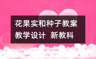 花、果實(shí)和種子教案  教學(xué)設(shè)計(jì)  新教科版四五年級(jí)下冊(cè)科學(xué)教案