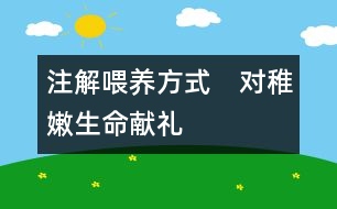 注解喂養(yǎng)方式　對稚嫩生命獻禮