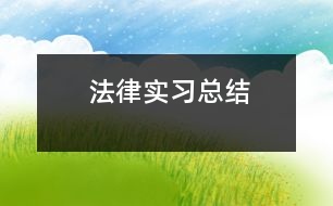 法律實習總結(jié)
