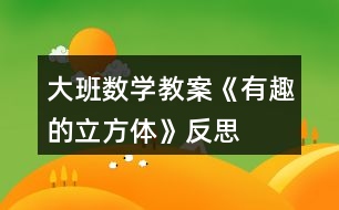 大班數(shù)學(xué)教案《有趣的立方體》反思