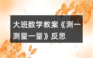 大班數(shù)學(xué)教案《測一測、量一量》反思